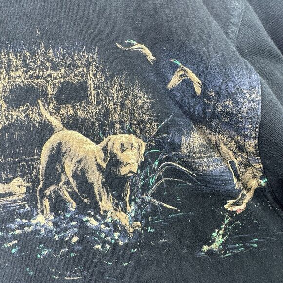 Vintage Y2K Morgan Creek Lab Dogs Duck Hunting Men's Size XXLT Long Sleeve Shirt - Picture 10 of 14